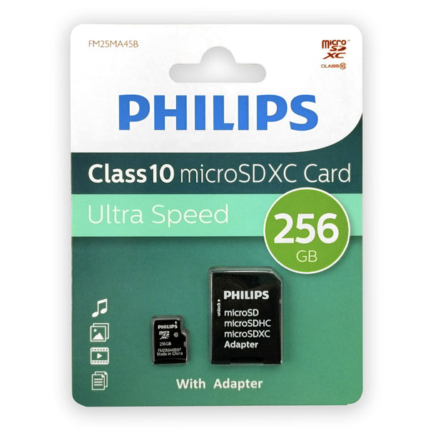 Memoria MicroSDXC Philips Clase 10 256GB FM25MA45B