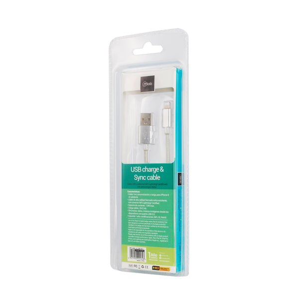 Cable Certificado Lightning a USB Silver