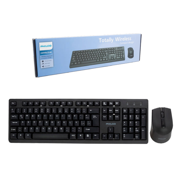 Kit Teclado + Mouse Inalámbrico Philco SPT6354 1600 DPI