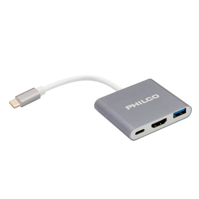 Hub Philco 3 En 1 Tipo C A HDMI USB 3.0