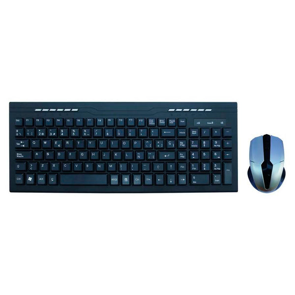 Kit Combo Teclado Y Mouse Inalámbrico Negro Mlab