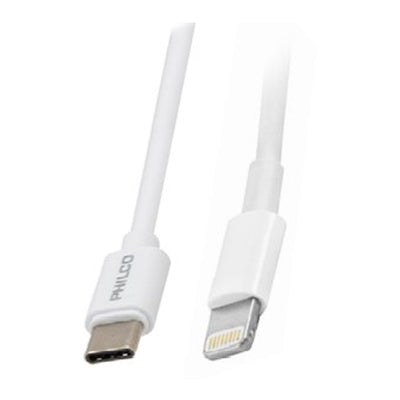 Cargador Rápido Philco USB Tipo C, Incluye Cable USB-C a Lightning