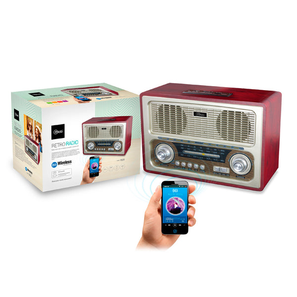 Radio Retro Recargable Bt/usb/fm Mlab Color Café