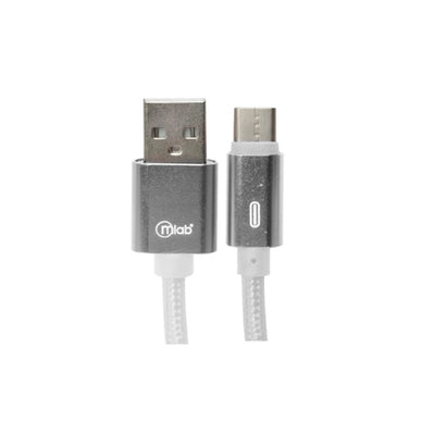 Cable Tipo C A Usb Plateado 1mt Mlab