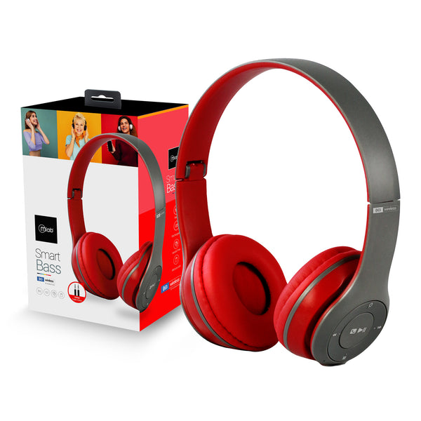 Audífonos Over Ear Smart Bass Bluetooth Mlab Rojo