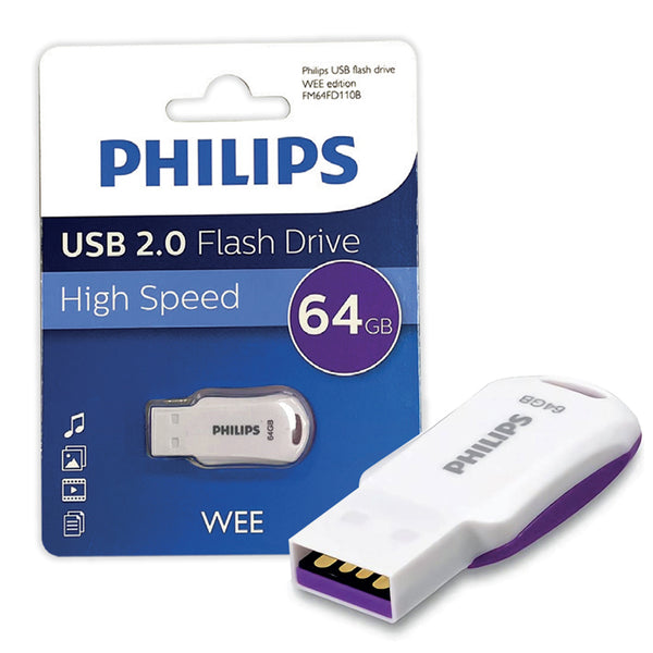 Pendrive USB 2.0 Wee 64 GB Philips FM64FD110B